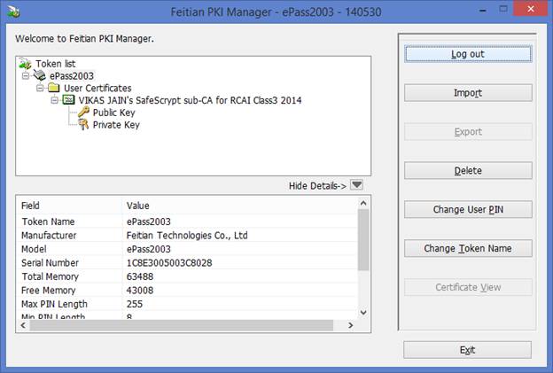 feitian pki manager epass2003 download